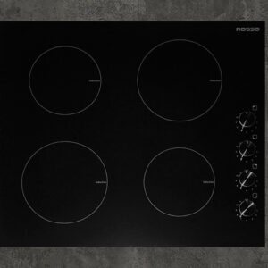 Rosso 60 - 60cm 6000W 4 Ring Induction Hob With Heat Control Knobs