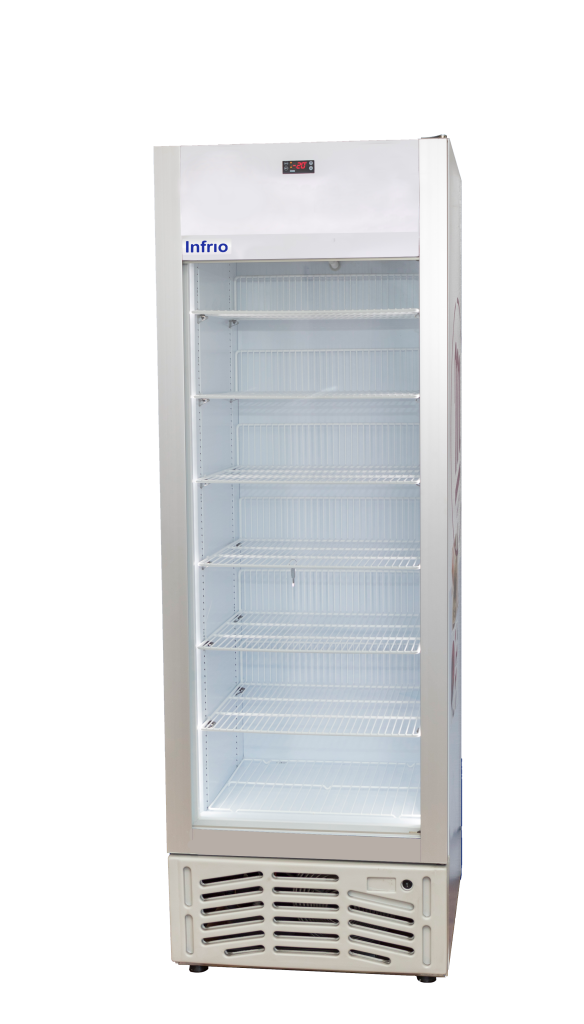 Infrio 390BT Single Glass Door Freezer 384 Litre Commercial Kitchen